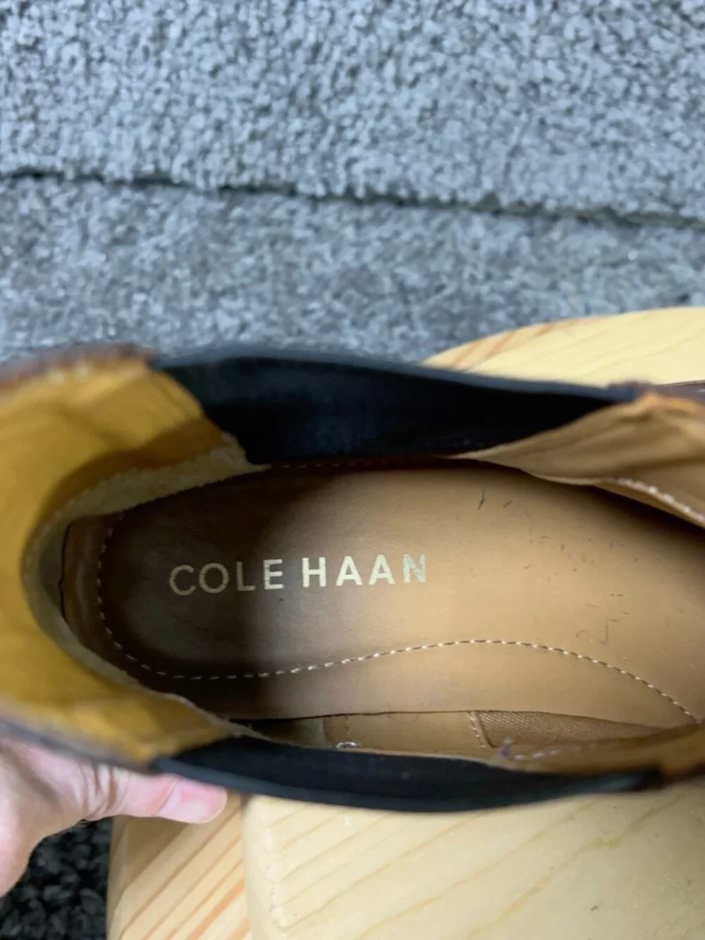 Cole Haan Morris Chelsea Boots Mens Size 9.5 Dark Brown Leather Pull On Ankle